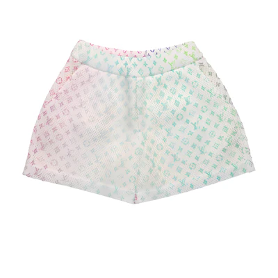 LOUIS VUITTON SS22 Gradient Monogram Logo Shorts White Casual Wear 1A9V7