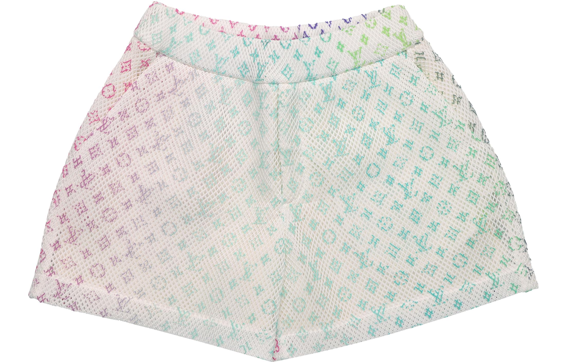Order Pantalones cortos LOUIS VUITTON SS22 Blanco con logo monogramado degradado. 1A9V7