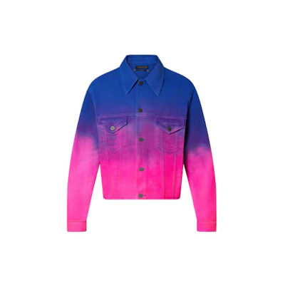 LOUIS VUITTON SS22 Gradient Multicolor Zip-Up Jacket Outerwear 1A9T3F