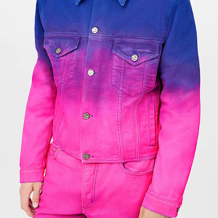 Details for LOUIS VUITTON SS22 Jaket Zip-Up Gradasi Warna Multicolor Outerwear. 1A9T3F