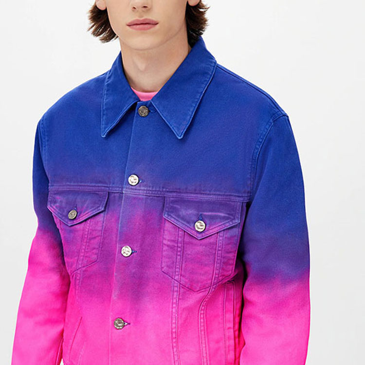 Sizing LOUIS VUITTON SS22 Jaket Zip-Up Gradasi Warna Multicolor Outerwear. 1A9T3F