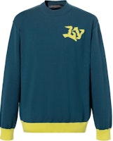 LOUIS VUITTON SS22 Green Logo Crewneck Pullover Sweater Men. 1AA4RG LOUIS VUITTON SS22 Green Logo Crewneck Pullover Sweater Men. 1AA4RG