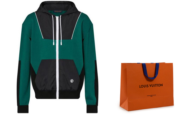 LOUIS VUITTON SS22 Green Logo Print Zipped Hooded Jacket Men 1AAT7R 圖 3