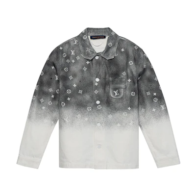 LOUIS VUITTON SS22 Grey Gradient Starry Denim Long Sleeve Shirt Menswear 1A96LE