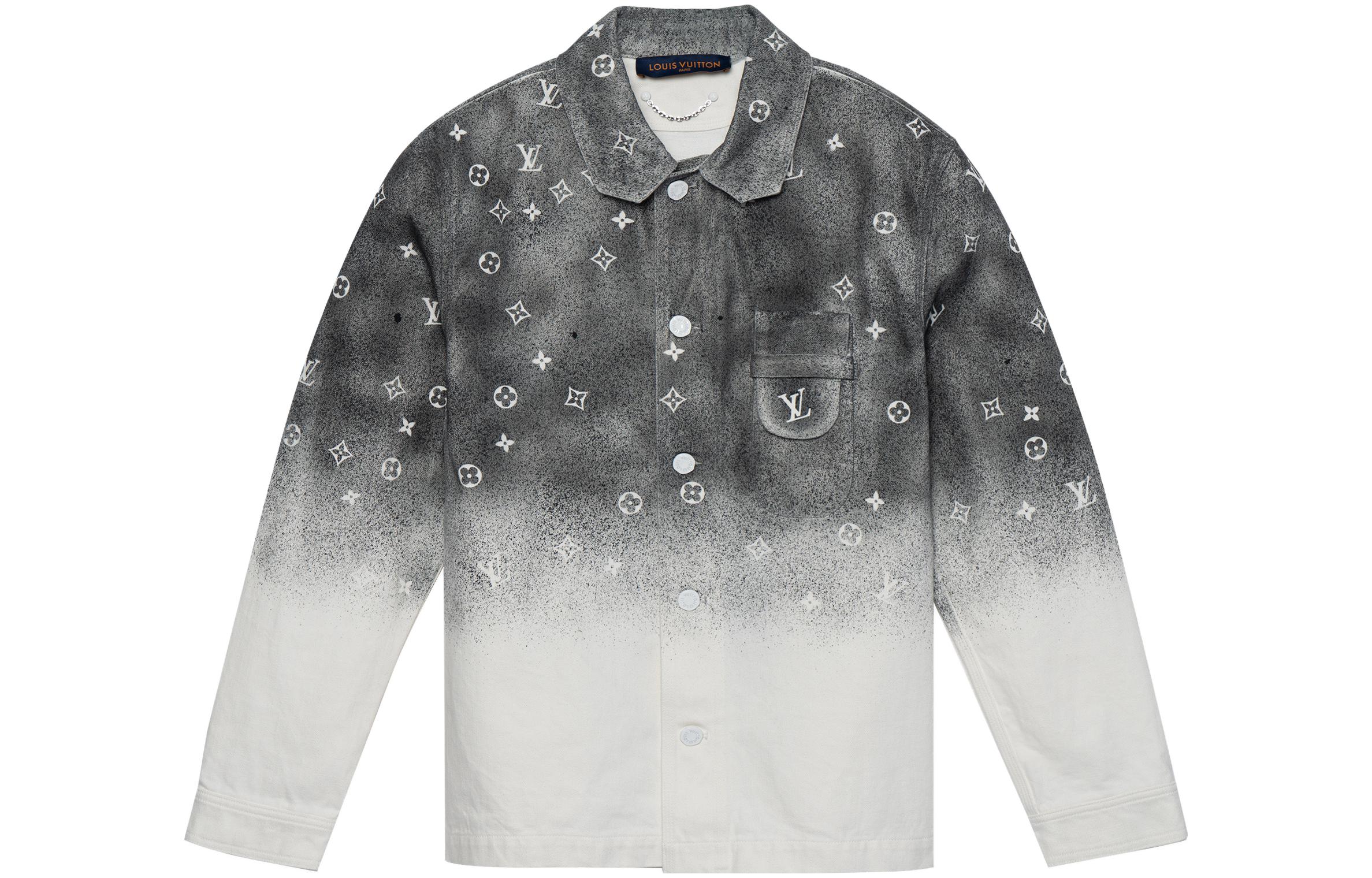 Order Camisa de Manga Larga Hombre LOUIS VUITTON SS22 Gris Degradado Estrella Denim. 1A96LE