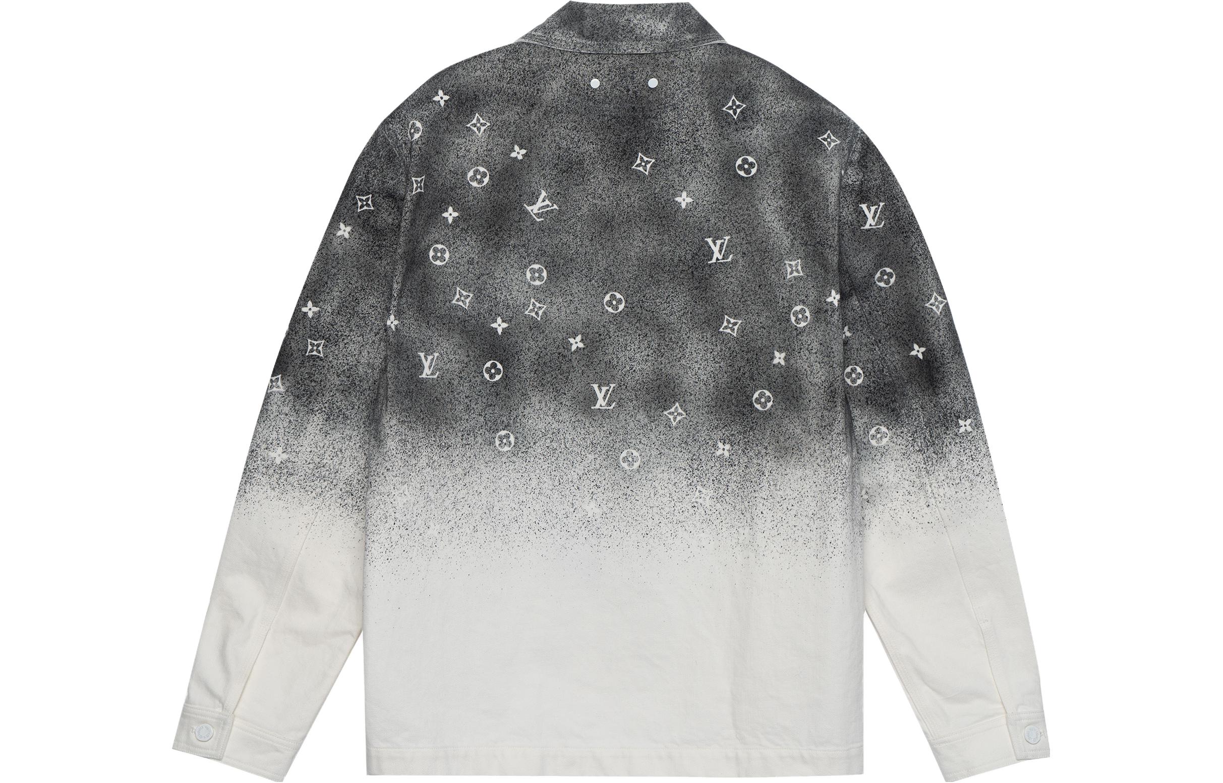 Lookbook Camisa de Manga Larga Hombre LOUIS VUITTON SS22 Gris Degradado Estrella Denim. 1A96LE