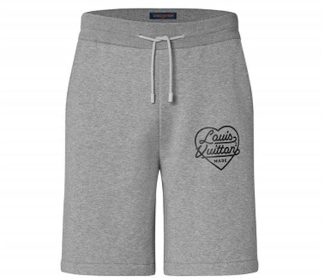 루이비통 SS22 그레이 하트 모노그램 프린트 루즈 드로스트링 쇼츠 1A9GMT Buy 루이비통 SS22 그레이 하트 모노그램 프린트 루즈 드로스트링 쇼츠 1A9GMT