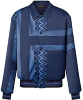 Louis Vuitton SS22 Karakoram Striped Single-Breasted Pilot Jacket Men Blue 1AA7B1 Louis Vuitton SS22 Karakoram Striped Single-Breasted Pilot Jacket Men Blue 1AA7B1