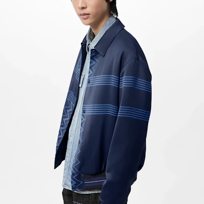 ルイヴィトン SS22 カラコルム ストライプ シングルブレスト パイロットジャケット ブルー メンズ 1AA7B1 Purchase ルイヴィトン SS22 カラコルム ストライプ シングルブレスト パイロットジャケット ブルー メンズ 1AA7B1