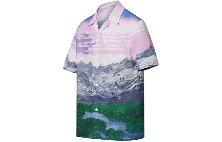 LOUIS VUITTON SS22 Landscape Print Relaxed Fit Short Sleeve Shirt Multicolor Men. 1A9TBC 圖 4
