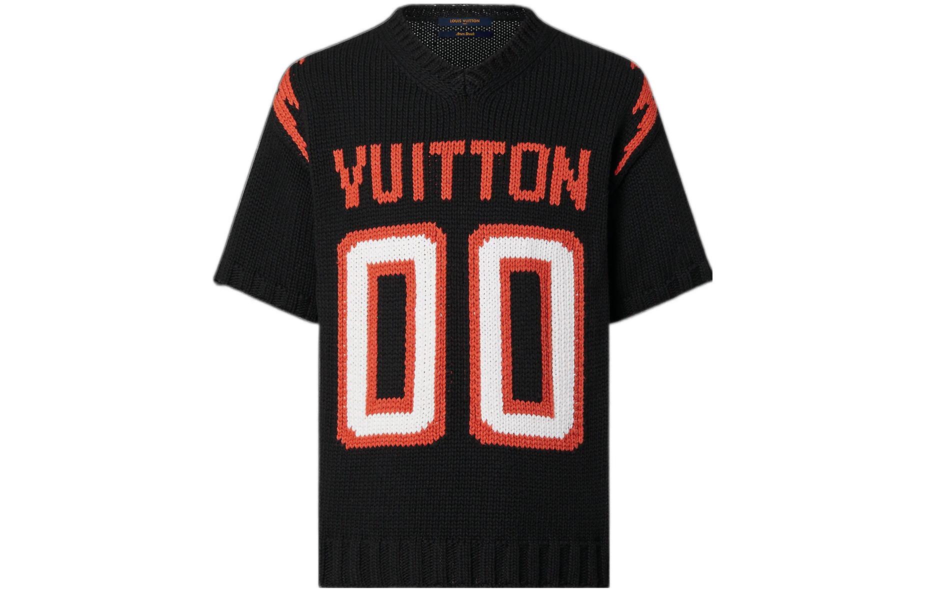 Order Camiseta Negra Hombre Manga Corta Rugby Bordado Logo LOUIS VUITTON SS22 1A9SXH