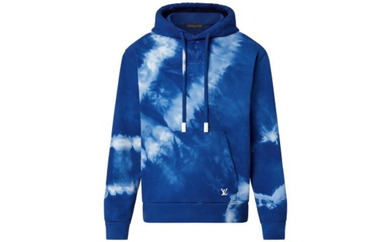 Order ルイ・ヴィトン SS22 ロゴ刺繍 タイダイパーカー ブルー 1A9SWS