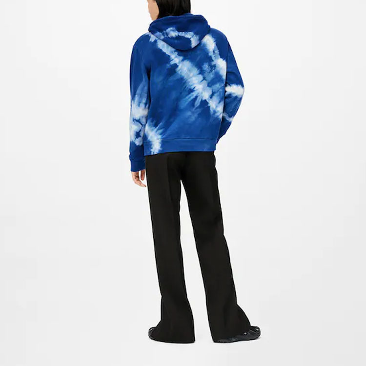 Shop ルイ・ヴィトン SS22 ロゴ刺繍 タイダイパーカー ブルー 1A9SWS