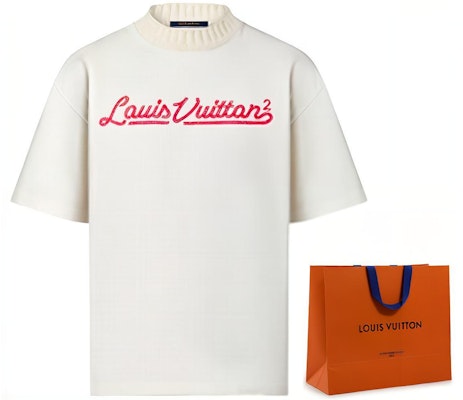 LOUIS VUITTON SS22 刺繡LOGO白色短袖T恤 1A9GMM Cheap LOUIS VUITTON SS22 刺繡LOGO白色短袖T恤 1A9GMM