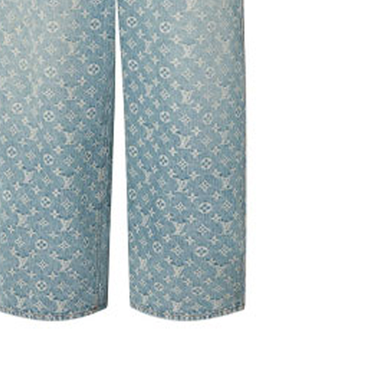 Details for 루이비통 SS22 로고 프린트 그래피티 데님 진 블루 1A9T0M