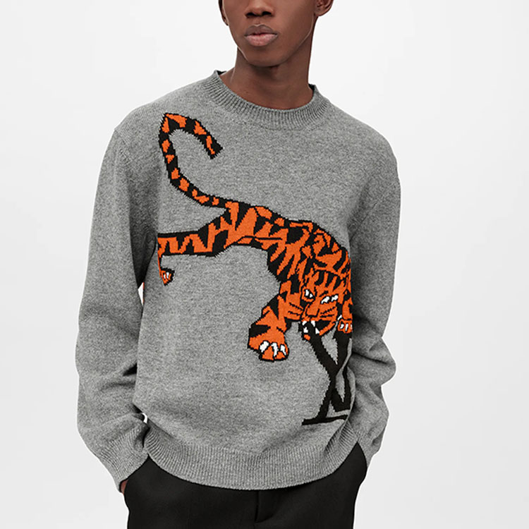 Purchase Jersey de Mohair LOUIS VUITTON SS22 Gris Pullover. 1A9SZQ