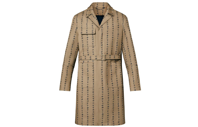 LOUIS VUITTON SS22 Monogram Cuban Collar Long Coat Khaki for Men. 1A9JXY 圖 2