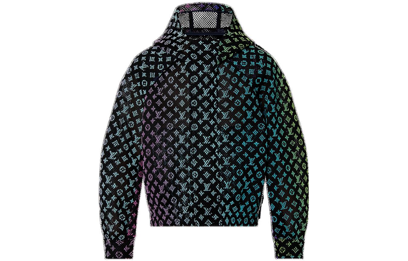 LOUIS VUITTON SS22 Monogram Gradient Grid Hooded Jacket Green Menswear 1A9UH1