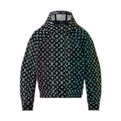 LOUIS VUITTON SS22 Monogram Gradient Grid Hooded Jacket Green Menswear 1A9UH1