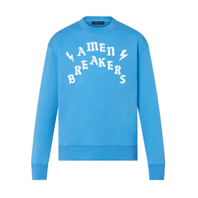 LOUIS VUITTON SS22 Monogram Print Pullover Sweatshirt Blue 1A9T67