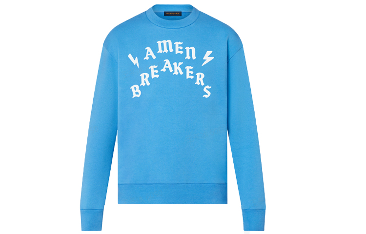 Order ルイ・ヴィトン SS22 モノグラムプリント プルオーバースウェットシャツ ブルー 1A9T67