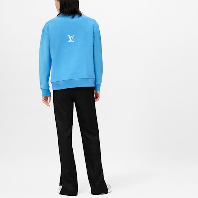ルイ・ヴィトン SS22 モノグラムプリント プルオーバースウェットシャツ ブルー 1A9T67 Shop ルイ・ヴィトン SS22 モノグラムプリント プルオーバースウェットシャツ ブルー 1A9T67