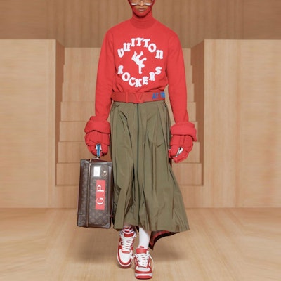 ルイ・ヴィトン SS22 レッド モノグラム クルーネック 長袖 スウェット メンズ 1A9T6K Shop ルイ・ヴィトン SS22 レッド モノグラム クルーネック 長袖 スウェット メンズ 1A9T6K