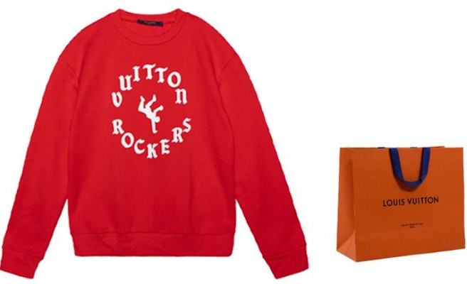 ルイ・ヴィトン SS22 レッド モノグラム クルーネック 長袖 スウェット メンズ 1A9T6K Sizing ルイ・ヴィトン SS22 レッド モノグラム クルーネック 長袖 スウェット メンズ 1A9T6K