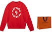 Sizing ルイ・ヴィトン SS22 レッド モノグラム クルーネック 長袖 スウェット メンズ 1A9T6K
