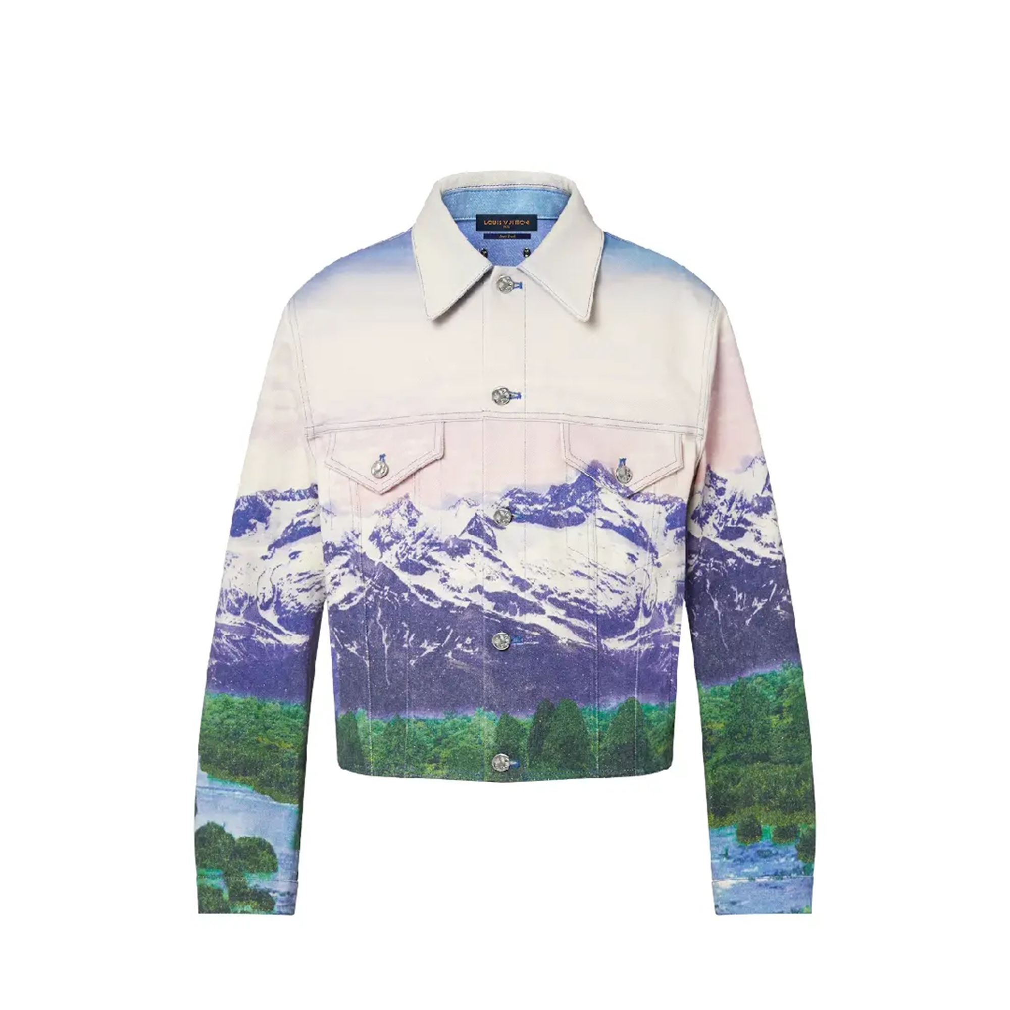 LOUIS VUITTON SS22 Scenic Print Single-Breasted Long Sleeve Jacket for Men Multicolor 1A9T14