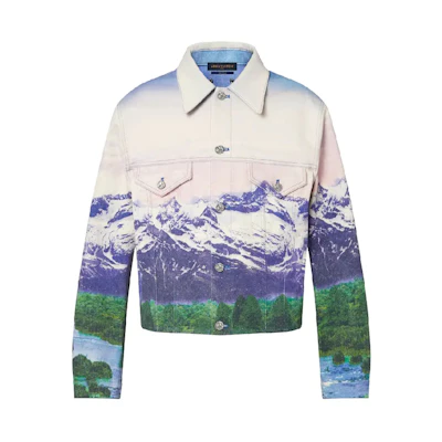 LOUIS VUITTON SS22 Scenic Print Single-Breasted Long Sleeve Jacket for Men Multicolor 1A9T14