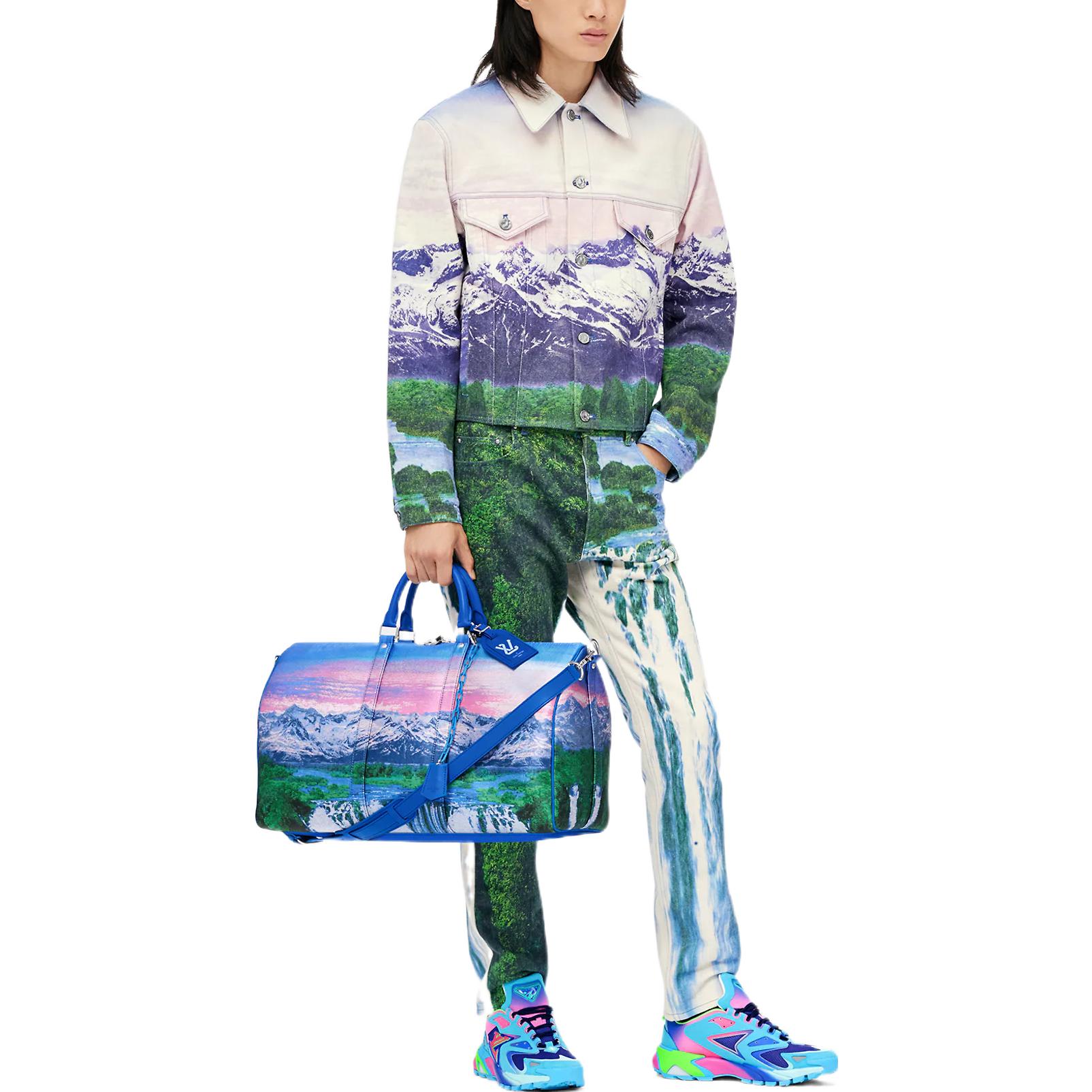 Lookbook LOUIS VUITTON SS22 Jaket Pria Lengan Panjang Motif Scenic Multicolor 1A9T14