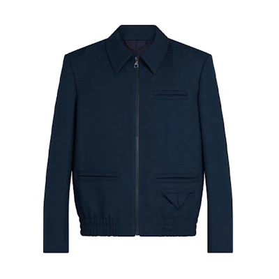 Louis Vuitton SS22 Solid Color Tailored Jacket Navy Blue 1A8X45