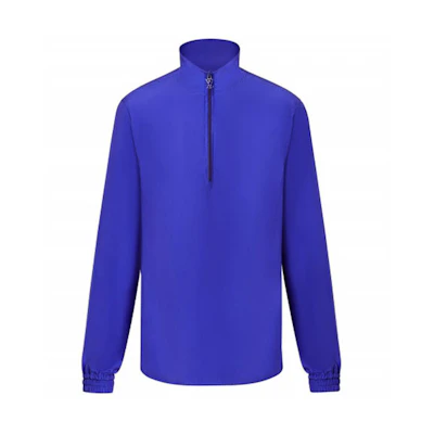 Louis Vuitton SS22 Solid Half-Zip Track Jacket Sweatshirt Blue 1A9T62