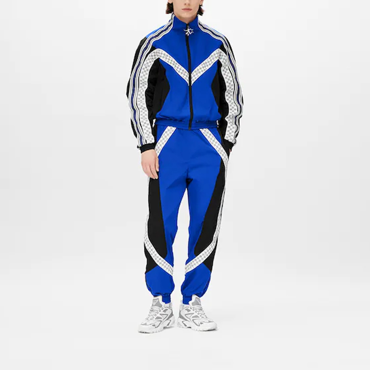 LOUIS VUITTON SS22 Striped High Neck Zip-Up Jacket Blue Mens. 1A9UG9 圖 3