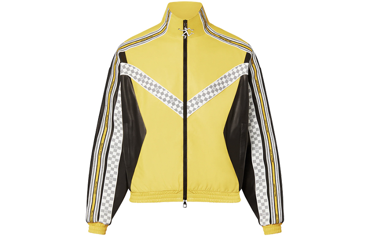 Louis Vuitton SS22 Striped Patchwork Checkered Jacket Yellow 1A9UI0