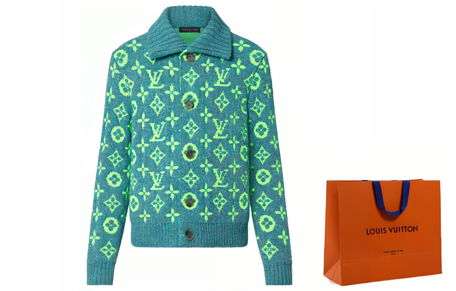 Cheap 路易威登SS22虎年限量版男士绿色毛衣。 1A9T88