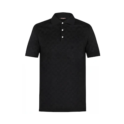 LOUIS VUITTON SS23 Black Plain Casual Short Sleeve Polo Shirt. 1A04YK
