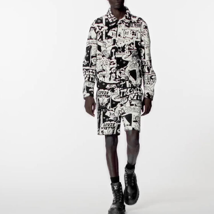 LOUIS VUITTON SS23  Black White Comic Print Jacket 1AB5DL 圖 3