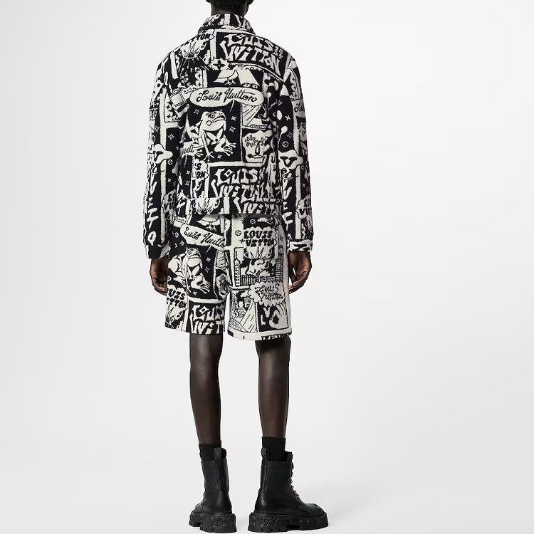 LOUIS VUITTON SS23  Black White Comic Print Jacket 1AB5DL 圖 4
