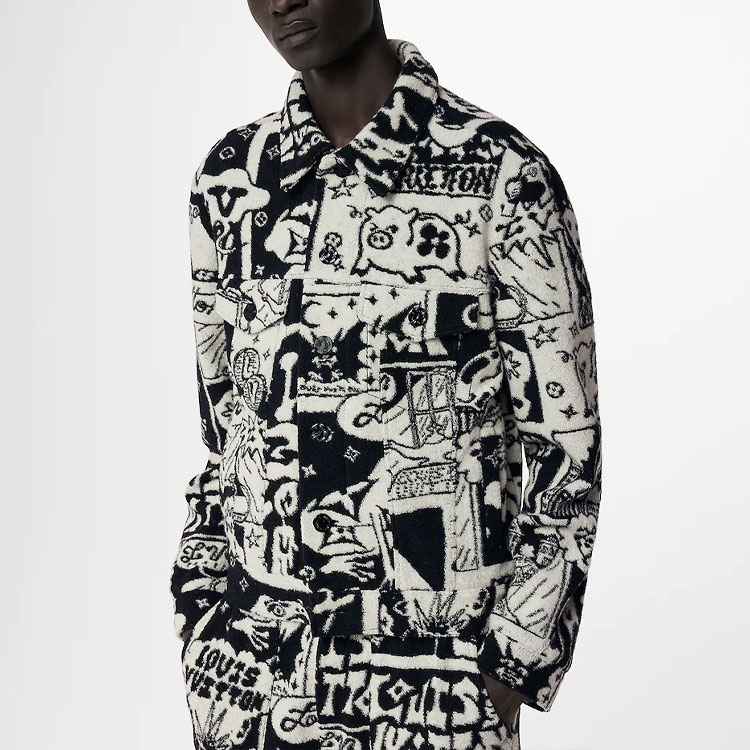 LOUIS VUITTON SS23  Black White Comic Print Jacket 1AB5DL 圖 6