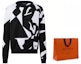 Cheap LOUIS VUITTON SS23 Black White Logo Abstract Pattern Crewneck Sweater. 1AAU2Y