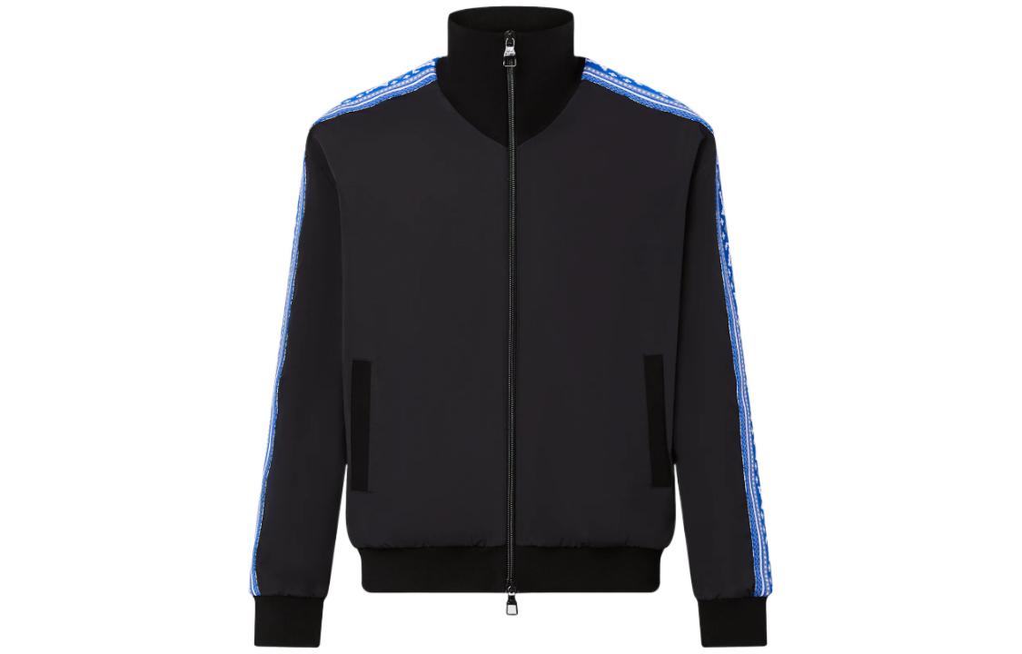 LOUIS VUITTON SS23  Black Zip-Up Logo Track Jacket with Stand Collar 1AAU50 圖 2