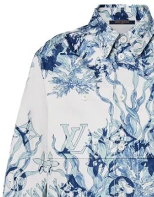 ルイヴィトン SS23 ブルーアルファベットプリント 長袖 ボタンアップシャツ. 1ABNSQ Details for ルイヴィトン SS23 ブルーアルファベットプリント 長袖 ボタンアップシャツ. 1ABNSQ