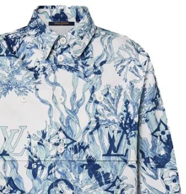 ルイヴィトン SS23 ブルーアルファベットプリント 長袖 ボタンアップシャツ. 1ABNSQ Sizing ルイヴィトン SS23 ブルーアルファベットプリント 長袖 ボタンアップシャツ. 1ABNSQ