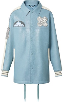 Louis Vuitton SS23 Blue Jacquard Pattern Colorblock Leather Coach Jacket. 1AB98H Buy Louis Vuitton SS23 Blue Jacquard Pattern Colorblock Leather Coach Jacket. 1AB98H