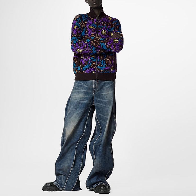 LOUIS VUITTON SS23  Floral Zip-Up Jacket Black 1AB6GZ 圖 3