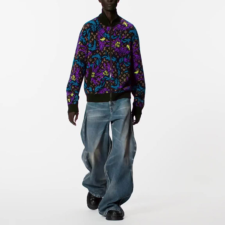 LOUIS VUITTON SS23  Floral Zip-Up Jacket Black 1AB6GZ 圖 4