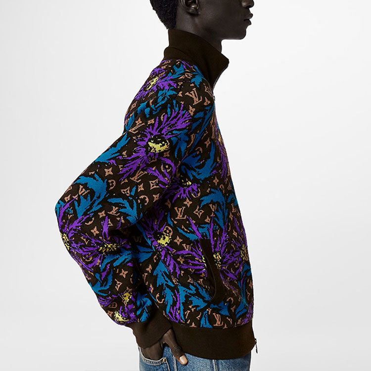 LOUIS VUITTON SS23  Floral Zip-Up Jacket Black 1AB6GZ 圖 7