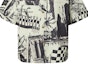 Sizing 루이비통 SS23 아이보리 화이트 패턴 프린트 반팔 셔츠 1AB529